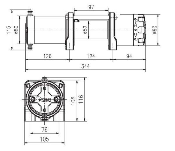 ͽT-MAX ư 12V 2500LBS ATWPRO 磻䡼