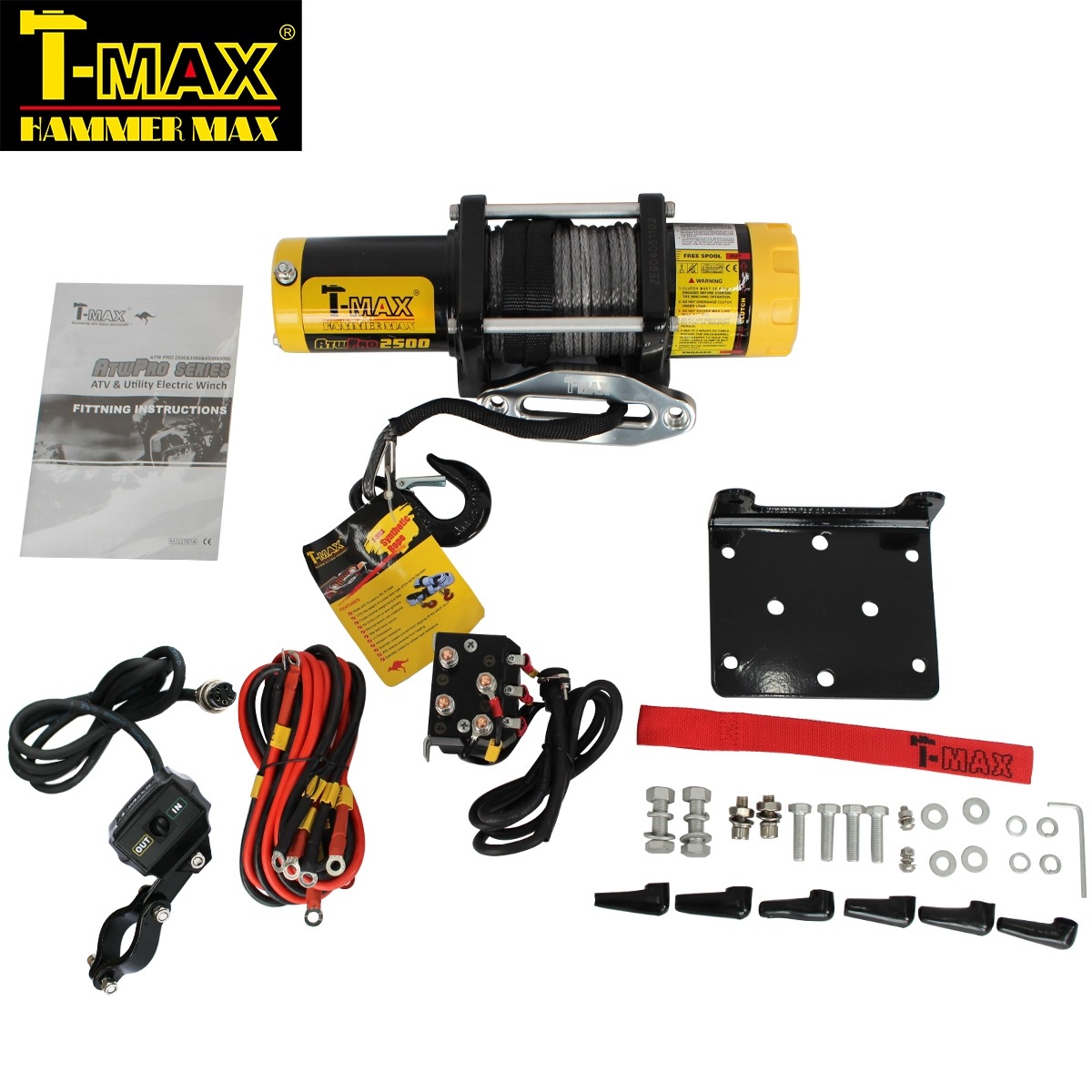 T-MAX ��ư������� 12V 2500LBS ATWPRO �����ˡ��ޥ����׻��� �ϥ�ɥ��⥳�󥿥���