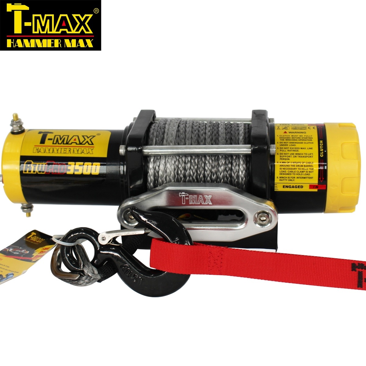 T-MAX ��ư������� 12V 3500LBS ATWPRO �����ˡ��ޥ����׻��� �ϥ�ɥ��⥳�󥿥���