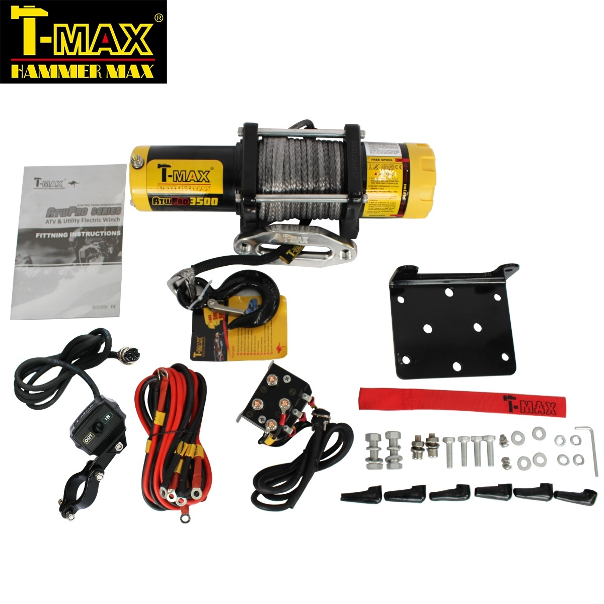 T-MAX ��ư������� 12V 3500LBS ATWPRO �����ˡ��ޥ����׻��� �ϥ�ɥ��⥳�󥿥���