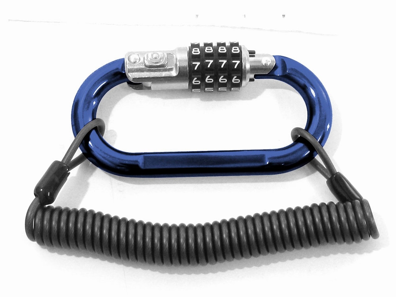 自転車 カラビナロックwithコイル ブルー | すべての商品 | TOP-shop