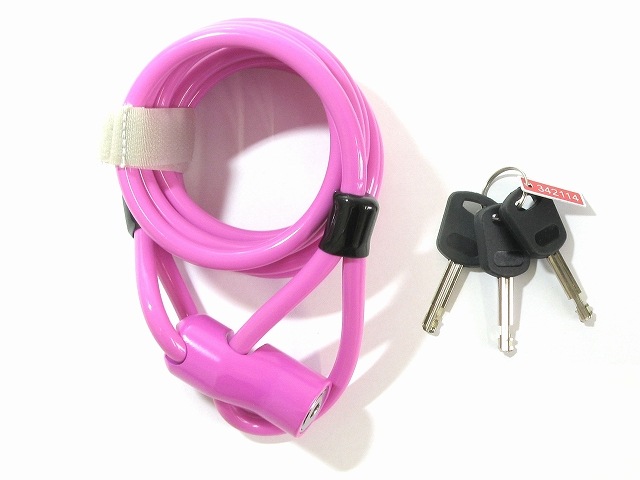 自転車 カギ ループロック 8×1800 ピンク | すべての商品 | TOP-shop