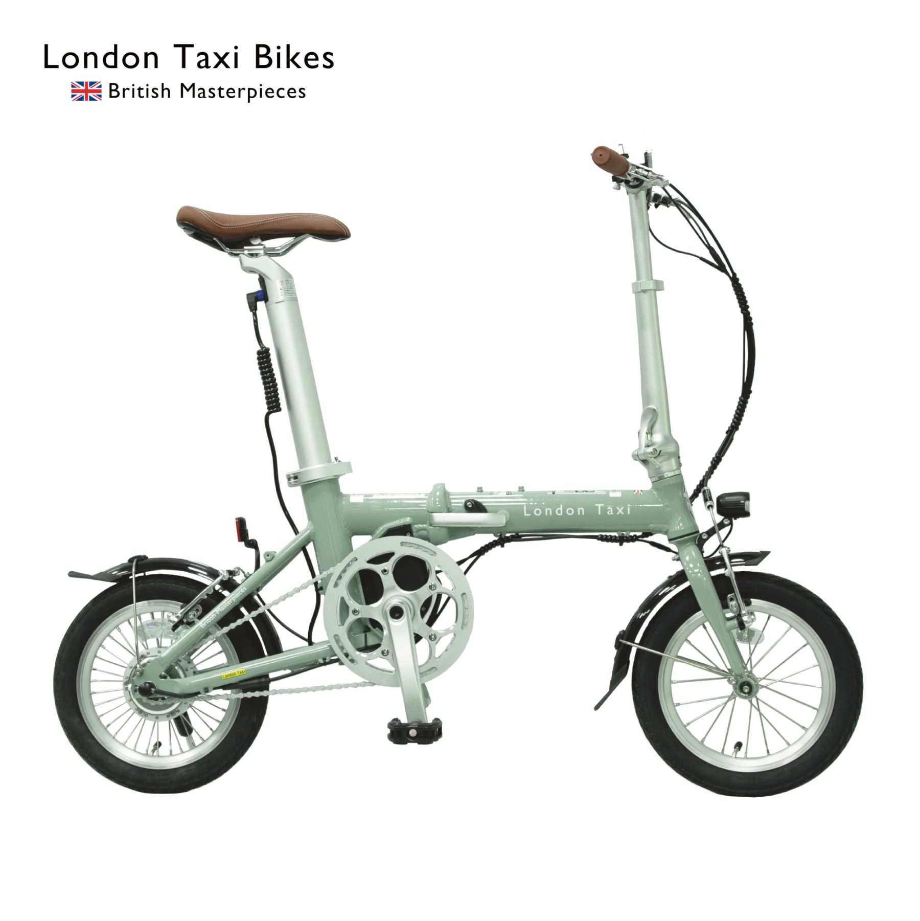 折りたたみ電動アシスト自転車 14インチ ジェイドグリーン 通勤通学