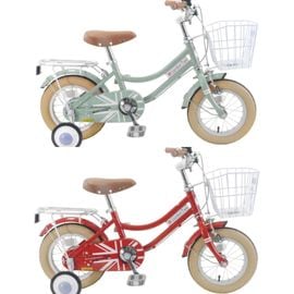 【ロンドンタクシー】 London Taxi Kids 12K ジェイドグリーン レッド 12インチ 幼稚園 保育園 初めての自転車 3歳 4歳 5歳 丈夫なワイヤーフロントバスケット 補助輪 ベル 