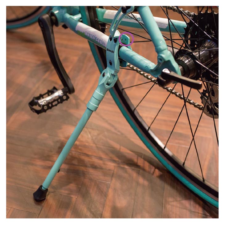 Bianchi Alloy Kick Stand��Bianchi �ӥ��� Alloy Kick Stand ���å�������� 24〜29������б� �ǥ������֥졼���б� ���� ��ž�� ������� �֥�å� CK16