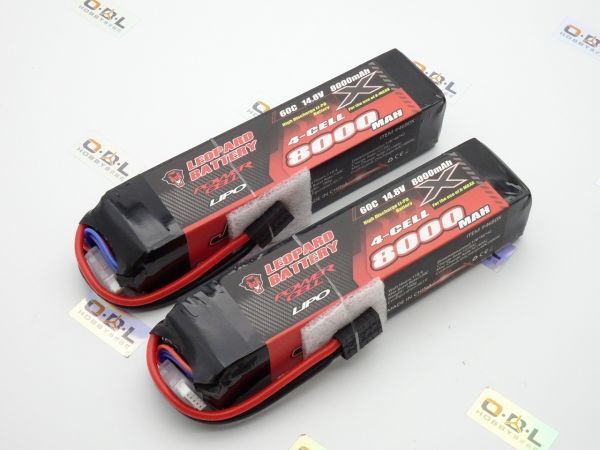 在庫即納】リチウムバッテリ/60C/14.8V/8000mAh/4セル/サイズ40*45*195