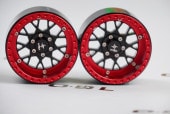 �ں߸�¨Ǽ�ۡ�H-TECH������	RC 2.2 inch Mesh Type Minus Offset Metal Beadlock Wheel - Narrow Width (HTW2.2-C0802)