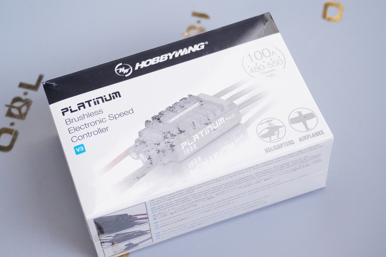 在庫即納 HOBBYWING PLATINUM 100A-V3 BEC内蔵 6.0V-8.4V/10A 品番