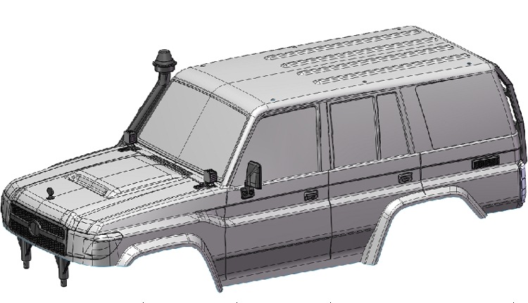 P86480-1【取寄対象品】 RGT 1/10 EX86190用 品番P86480-4 【灰色ボディー塗装済み組立済み LEDライト付きませ ...