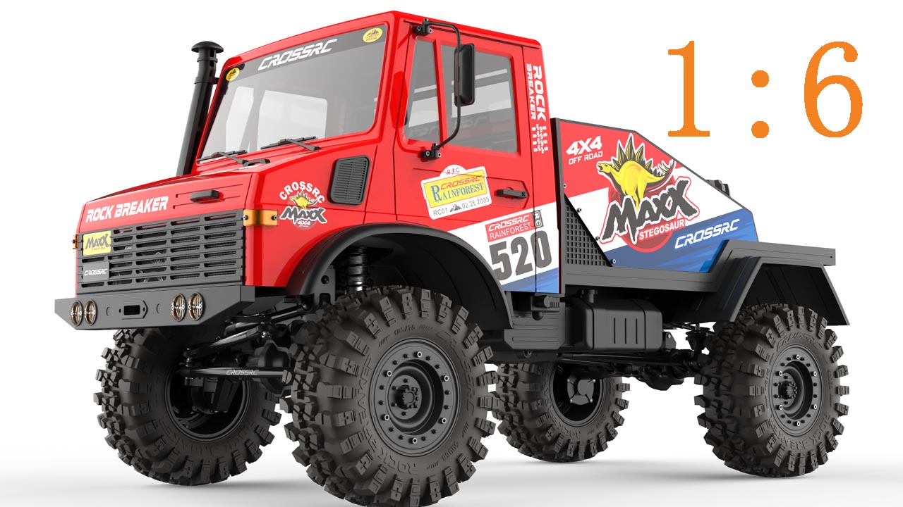 在庫即納】新車発売 CROSS RC 1/6 EMO XXシリーズ 4X4レッカー車【赤