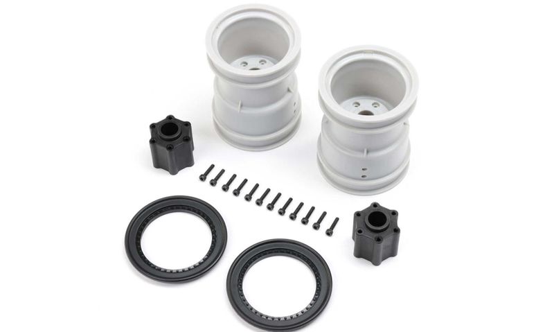 �ڼ���о��ʡۥۥ饤���󡦥ۥӡ�2.6" Wheel with Beadlock Ring, Black (2): LMT 2.0  ���֡�LOS-1816