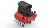 �ڼ���о��ʡ�GRC #F76B 1/10 Scale V8 Engine Body w/Motor Heat Sink Cooling Fans  #Red�����֡�G164BR
