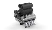 �ڼ���о��ʡ�GRC #F76B 1/10 Scale V8 Engine Body w/Motor Heat Sink Cooling Fans  #Gun color  ���֡�G164BS
