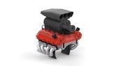 �ڼ���о��ʡ�GRC #F76D 1/10 Scale V8 Engine Body w/Motor Heat Sink Cooling Fans  #Red   ���֡�G164DR