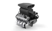 �ڼ���о��ʡ�GRC #F76D 1/10 Scale V8 Engine Body w/Motor Heat Sink Cooling Fans  #Gun color   ���֡�G164DS