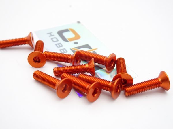 OBLHOBBY 3X12 アルミ6角ネジ 六角穴付皿ボルト(皿キャップスクリュー