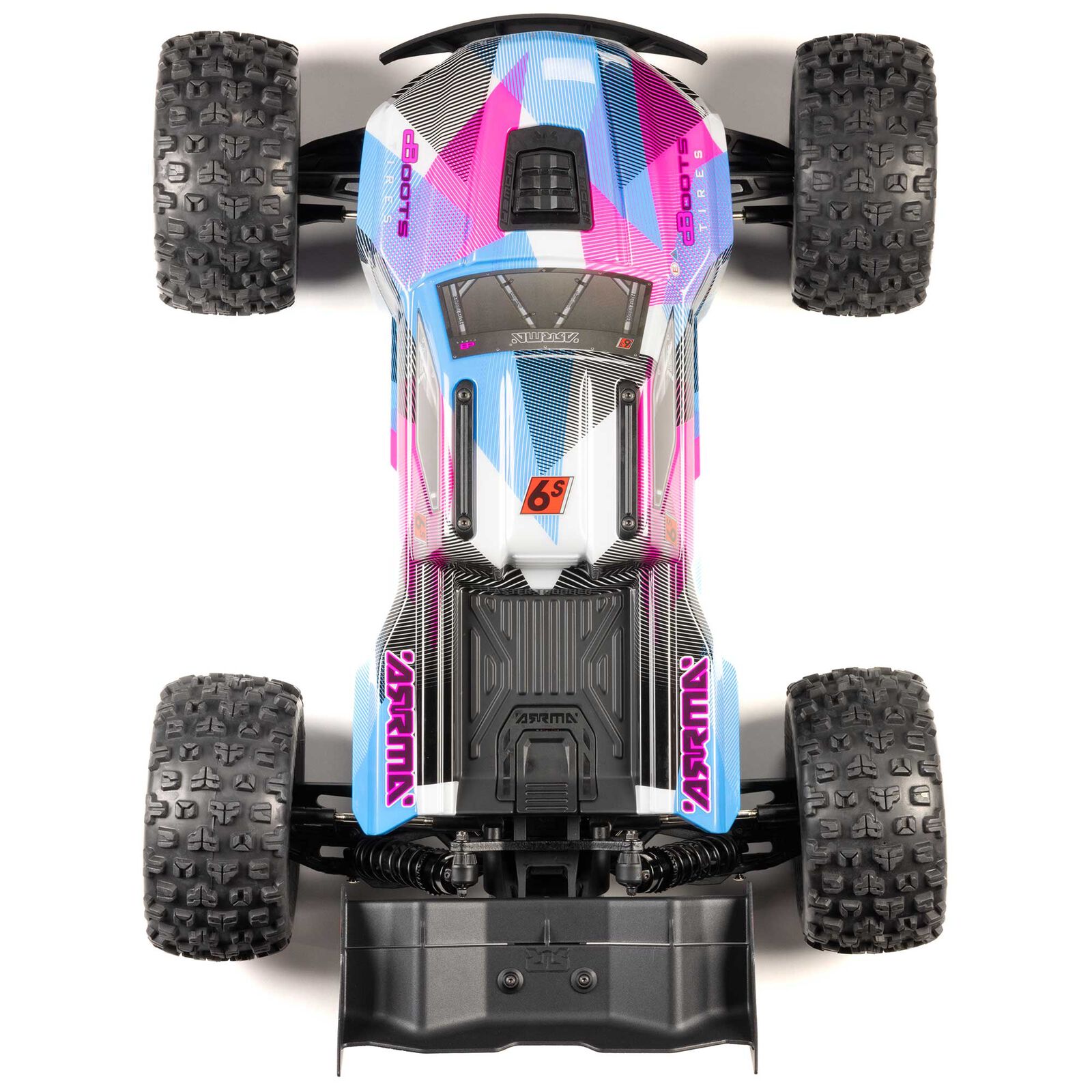 24/11/27��ARRMA���ʡ��ڼ���о��ʡۡڥץ��ܵ�Ŭǧ��Ѥߡ� 1/8 KRATON 6S V6 4X4 BLX Brushless Speed Monster Truck RTR, Blue/Pink�����֡�ARA8608V6T2��