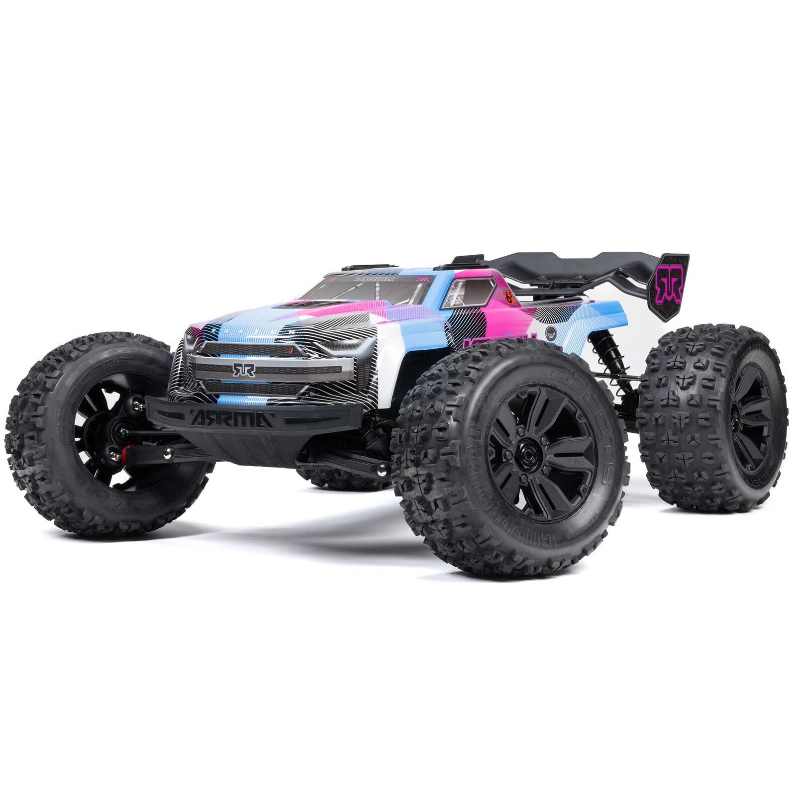 24/11/27��ARRMA���ʡ��ڼ���о��ʡۡڥץ��ܵ�Ŭǧ��Ѥߡ� 1/8 KRATON 6S V6 4X4 BLX Brushless Speed Monster Truck RTR, Blue/Pink�����֡�ARA8608V6T2��