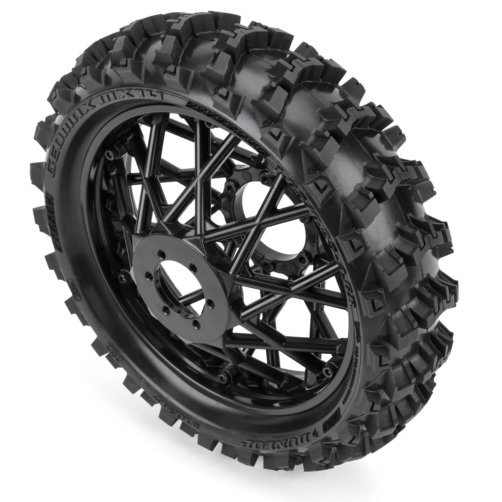 �߸�¨Ǽ  LOSI�������ʡ� LOSI-1/4 PROMOTO-MX�ѥꥢ������ڥ�����1�ܡ�1/4 Dunlop Geomax MX14 V2 Bead CR4 Rear Tire MTD Black Bullyspoke: MX������ PRO1024710