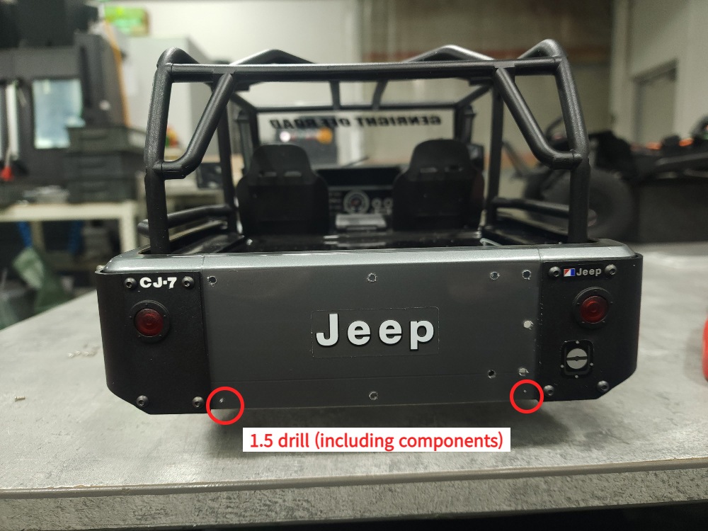 �ں߸˳�ǧ�ۡ�H-TECH������������롡SCX10����CJ-7�ѡ��ں߸�¨Ǽ�ۡ�����������᥿��ơ��륲���ȥץ졼�ȡ�Metal Tailgate Plate For Axial SCX10 III CJ-7 (HT-AX0002)