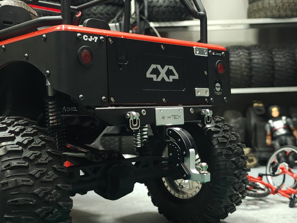 �ں߸˳�ǧ�ۡ�H-TECH������������롡SCX10����CJ-7�ѡ��ں߸�¨Ǽ�ۡ�����������᥿��ơ��륲���ȥץ졼�ȡ�Metal Tailgate Plate For Axial SCX10 III CJ-7 (HT-AX0002)