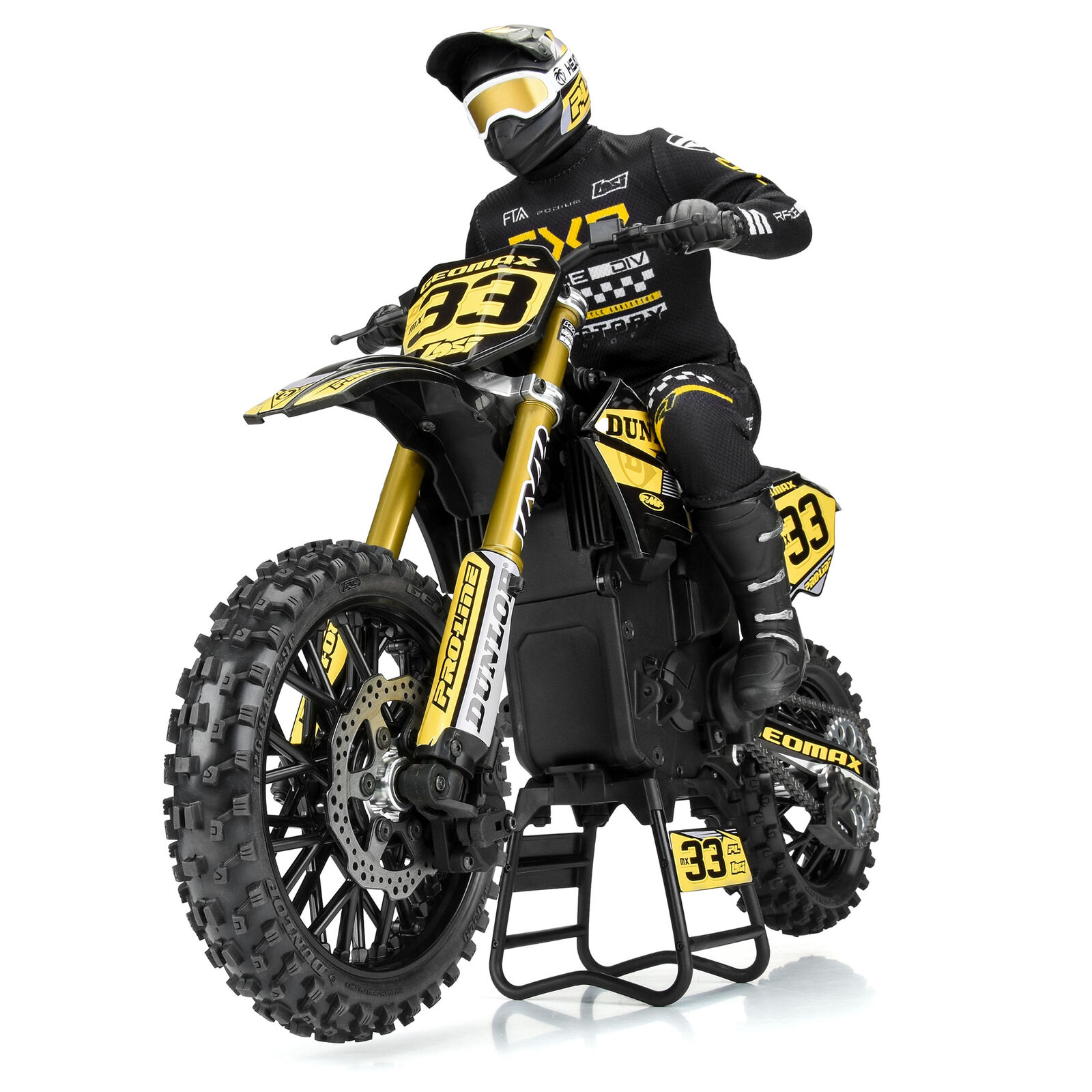 �߸�¨Ǽ  LOSI�������ʡ� LOSI-1/4 PROMOTO-MX�ѡڥե���ȥ�����/�ۥ������դ��ۡ�1/4 Dunlop Geomax MX33 CR4 Front Tire MTD Black: Promoto-MX������  PRO1022910
