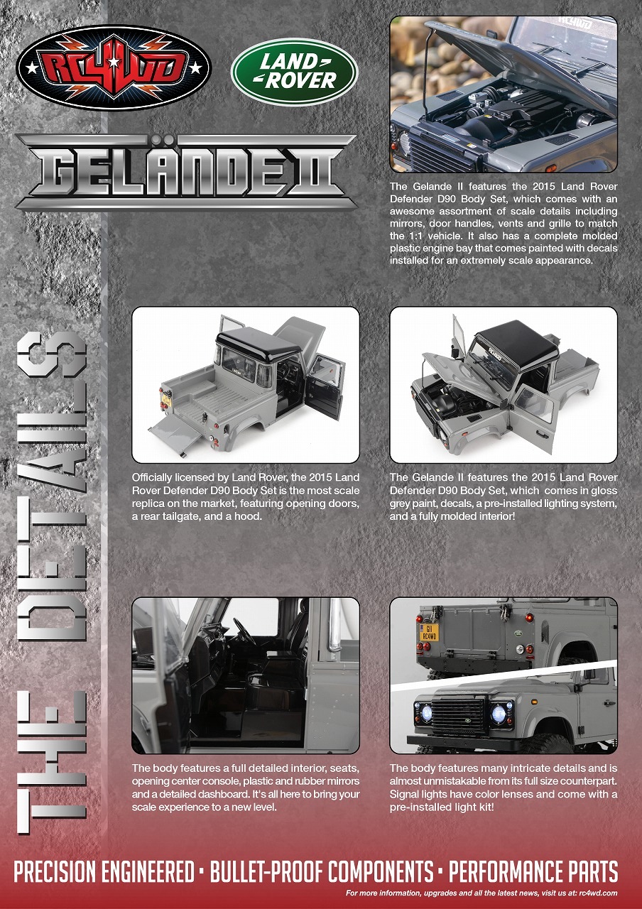 �ں߸�¨Ǽ�ۡڥץ��ܵ�Ŭǧ��Ѥߡ�RC4WD Gelande II RTR W/ 2015 Land Rover Defender D90 Body Set (Grey)�������� II RTR 2015 ���ɥ����С� �ǥ��ե������ D90 �ܥǥ����å��դ� (���졼)���֡�Z-RTR0065