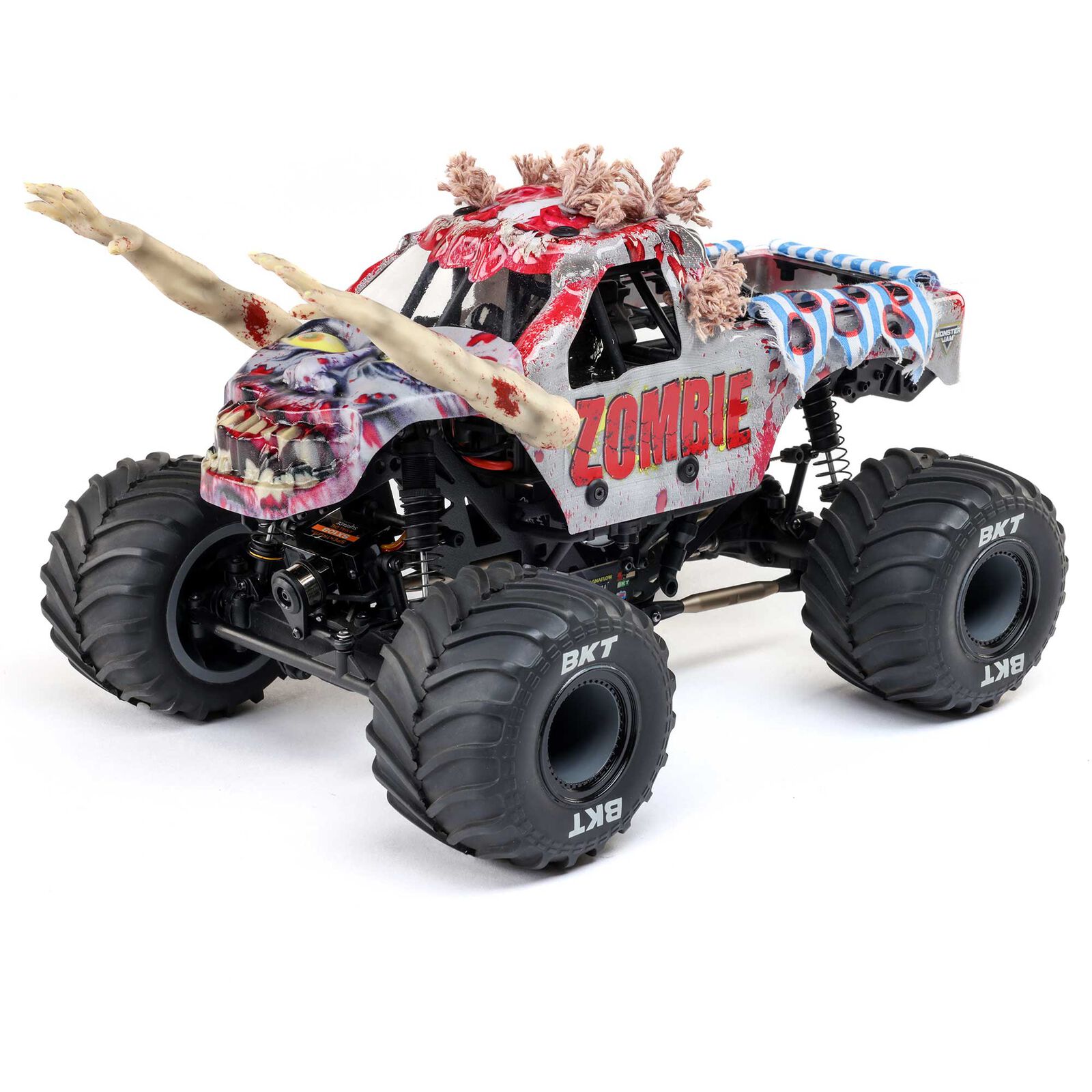 �ں߸�¨Ǽ�ۡ�Horizon Hobby �ۥ饤���󡦥ۥӡ� LOSI  1/18 Mini LMT Zombie 2S 4X4 RTR Brushed Monster Truck (Battery & Charger Included), Red��1/18 �ߥ� LMT ����� 2S 4X4 RTR �����֡�LOS01026T4��