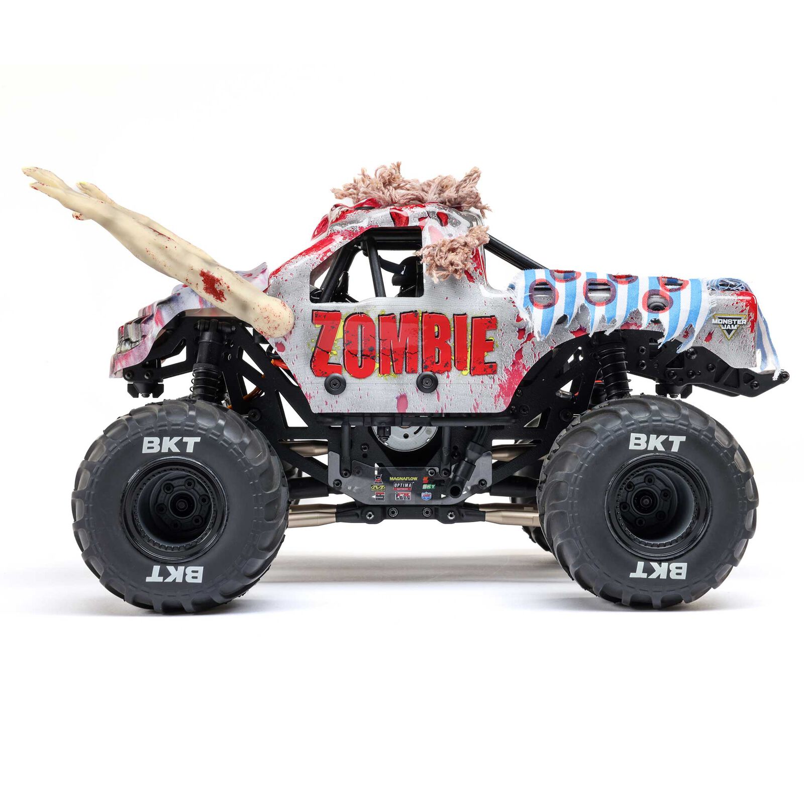 �ں߸�¨Ǽ�ۡ�Horizon Hobby �ۥ饤���󡦥ۥӡ� LOSI  1/18 Mini LMT Zombie 2S 4X4 RTR Brushed Monster Truck (Battery & Charger Included), Red��1/18 �ߥ� LMT ����� 2S 4X4 RTR �����֡�LOS01026T4��
