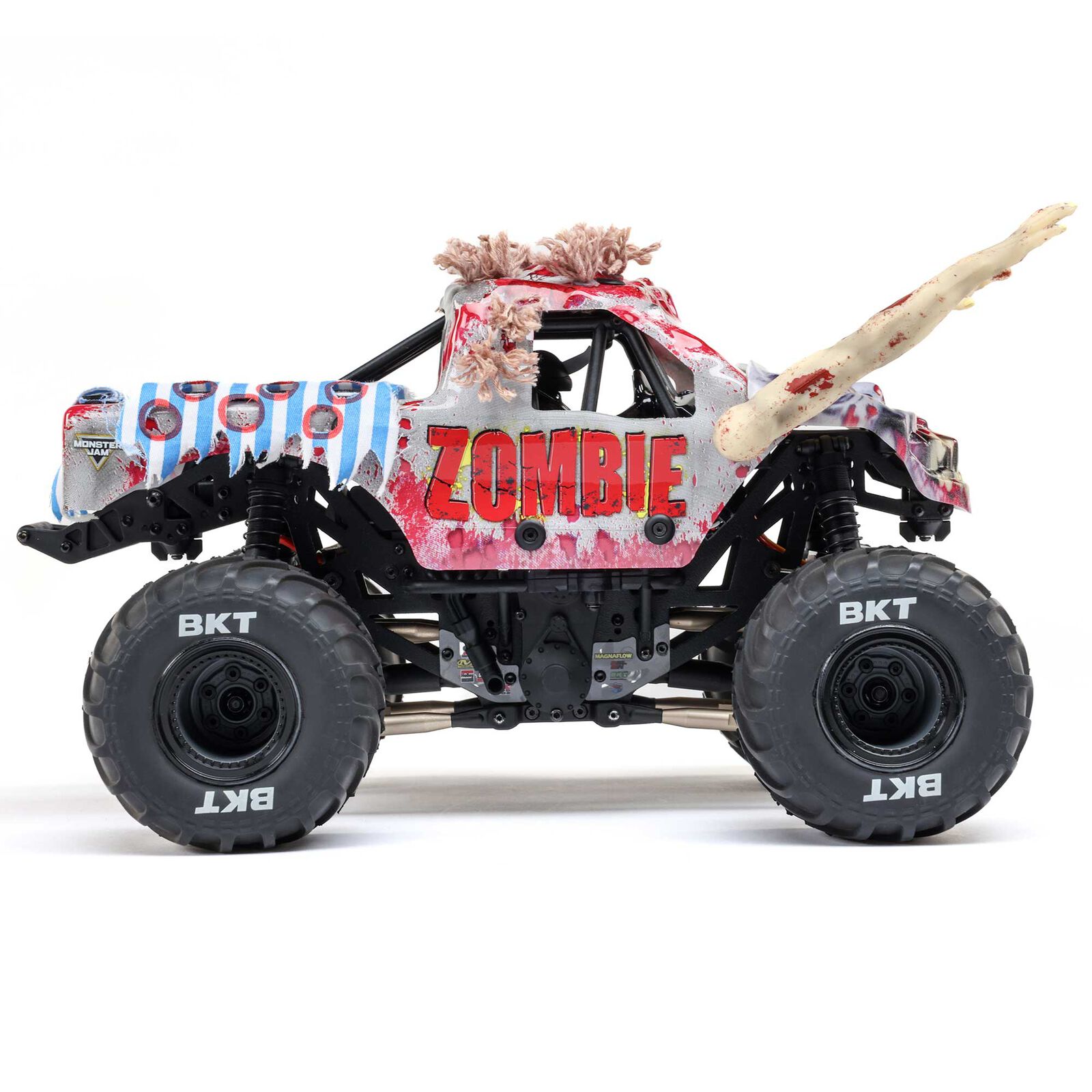�ں߸�¨Ǽ�ۡ�Horizon Hobby �ۥ饤���󡦥ۥӡ� LOSI  1/18 Mini LMT Zombie 2S 4X4 RTR Brushed Monster Truck (Battery & Charger Included), Red��1/18 �ߥ� LMT ����� 2S 4X4 RTR �����֡�LOS01026T4��