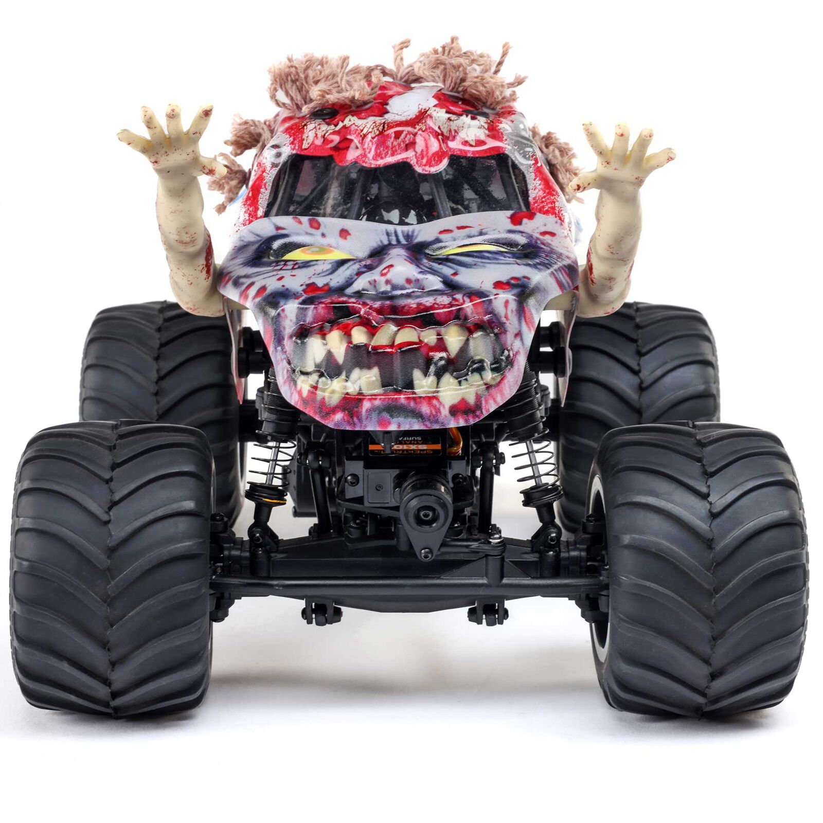 �ں߸�¨Ǽ�ۡ�Horizon Hobby �ۥ饤���󡦥ۥӡ� LOSI  1/18 Mini LMT Zombie 2S 4X4 RTR Brushed Monster Truck (Battery & Charger Included), Red��1/18 �ߥ� LMT ����� 2S 4X4 RTR �����֡�LOS01026T4��