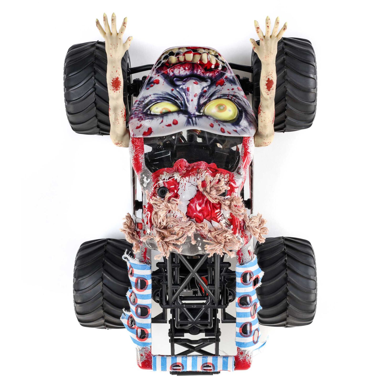 �ں߸�¨Ǽ�ۡ�Horizon Hobby �ۥ饤���󡦥ۥӡ� LOSI  1/18 Mini LMT Zombie 2S 4X4 RTR Brushed Monster Truck (Battery & Charger Included), Red��1/18 �ߥ� LMT ����� 2S 4X4 RTR �����֡�LOS01026T4��