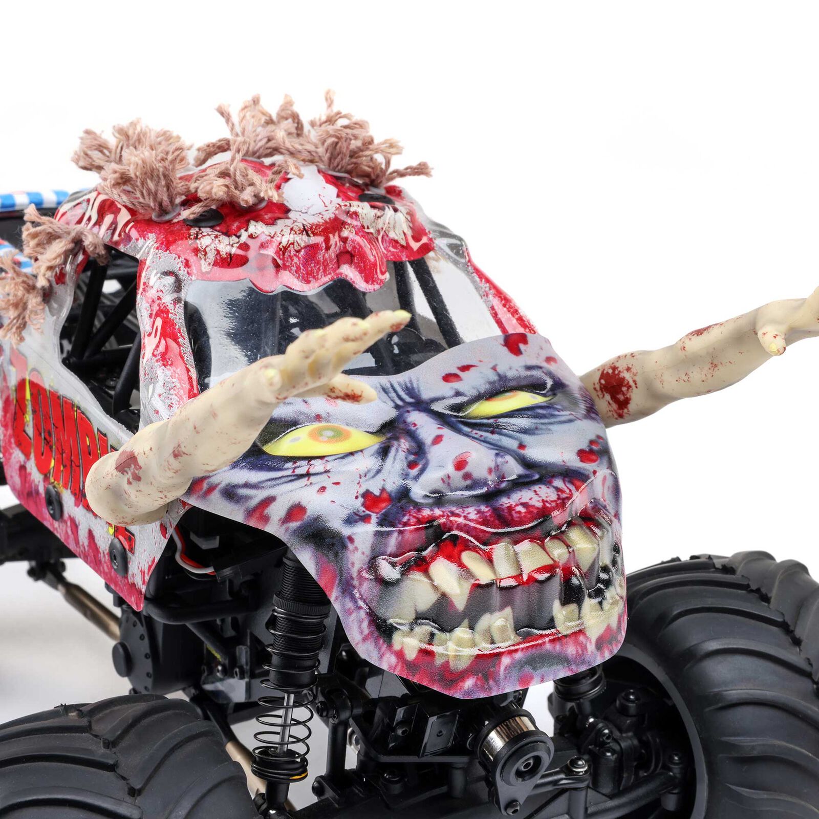 �ں߸�¨Ǽ�ۡ�Horizon Hobby �ۥ饤���󡦥ۥӡ� LOSI  1/18 Mini LMT Zombie 2S 4X4 RTR Brushed Monster Truck (Battery & Charger Included), Red��1/18 �ߥ� LMT ����� 2S 4X4 RTR �����֡�LOS01026T4��