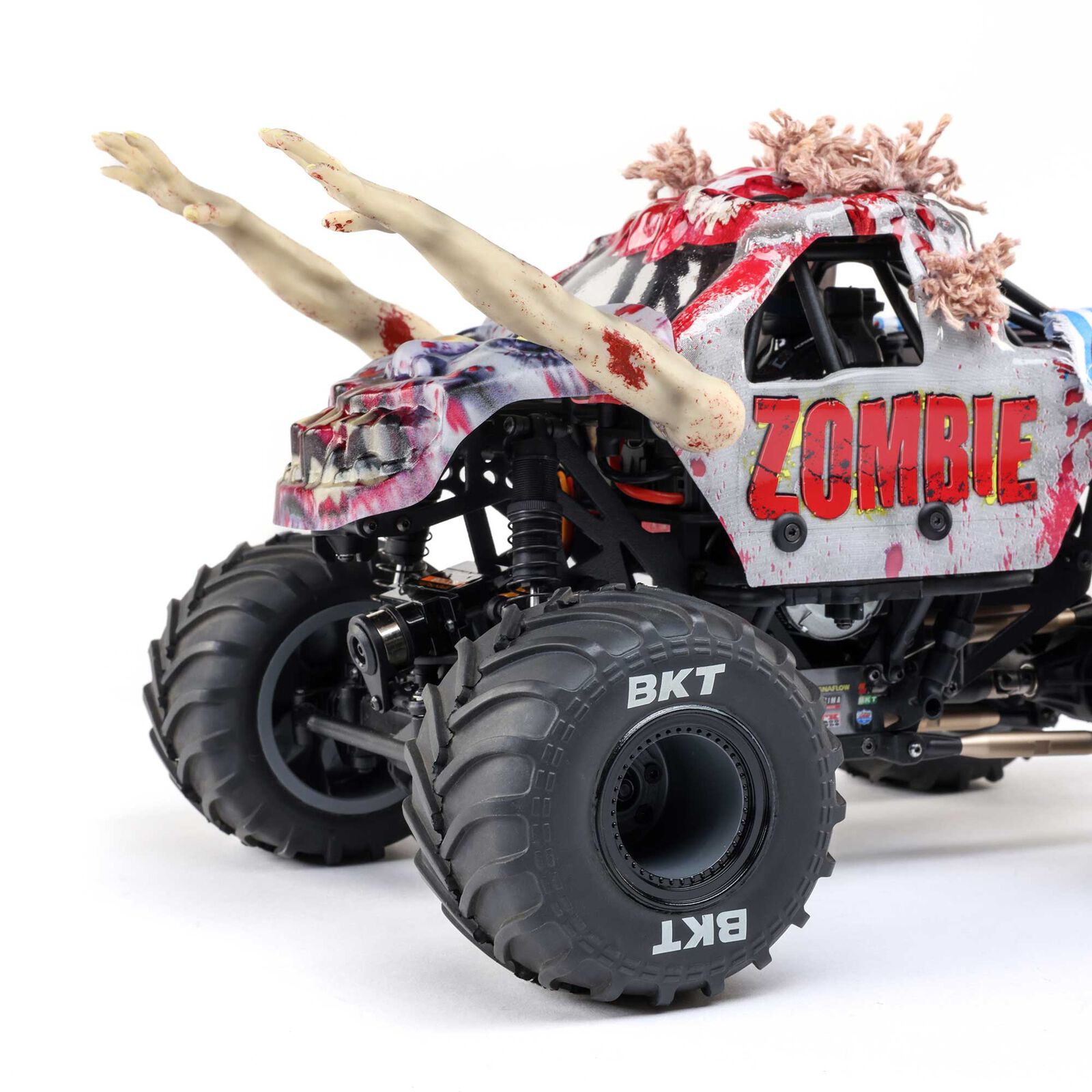 �ں߸�¨Ǽ�ۡ�Horizon Hobby �ۥ饤���󡦥ۥӡ� LOSI  1/18 Mini LMT Zombie 2S 4X4 RTR Brushed Monster Truck (Battery & Charger Included), Red��1/18 �ߥ� LMT ����� 2S 4X4 RTR �����֡�LOS01026T4��