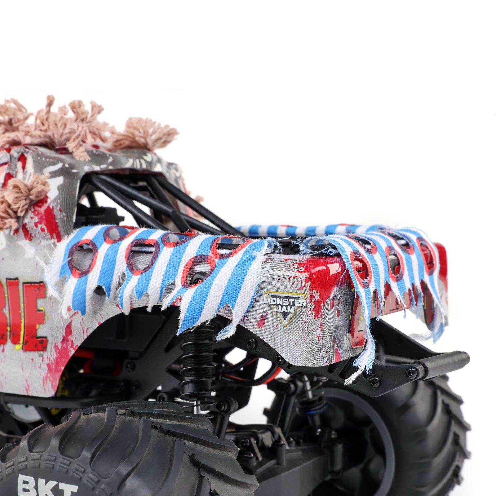 �ں߸�¨Ǽ�ۡ�Horizon Hobby �ۥ饤���󡦥ۥӡ� LOSI  1/18 Mini LMT Zombie 2S 4X4 RTR Brushed Monster Truck (Battery & Charger Included), Red��1/18 �ߥ� LMT ����� 2S 4X4 RTR �����֡�LOS01026T4��