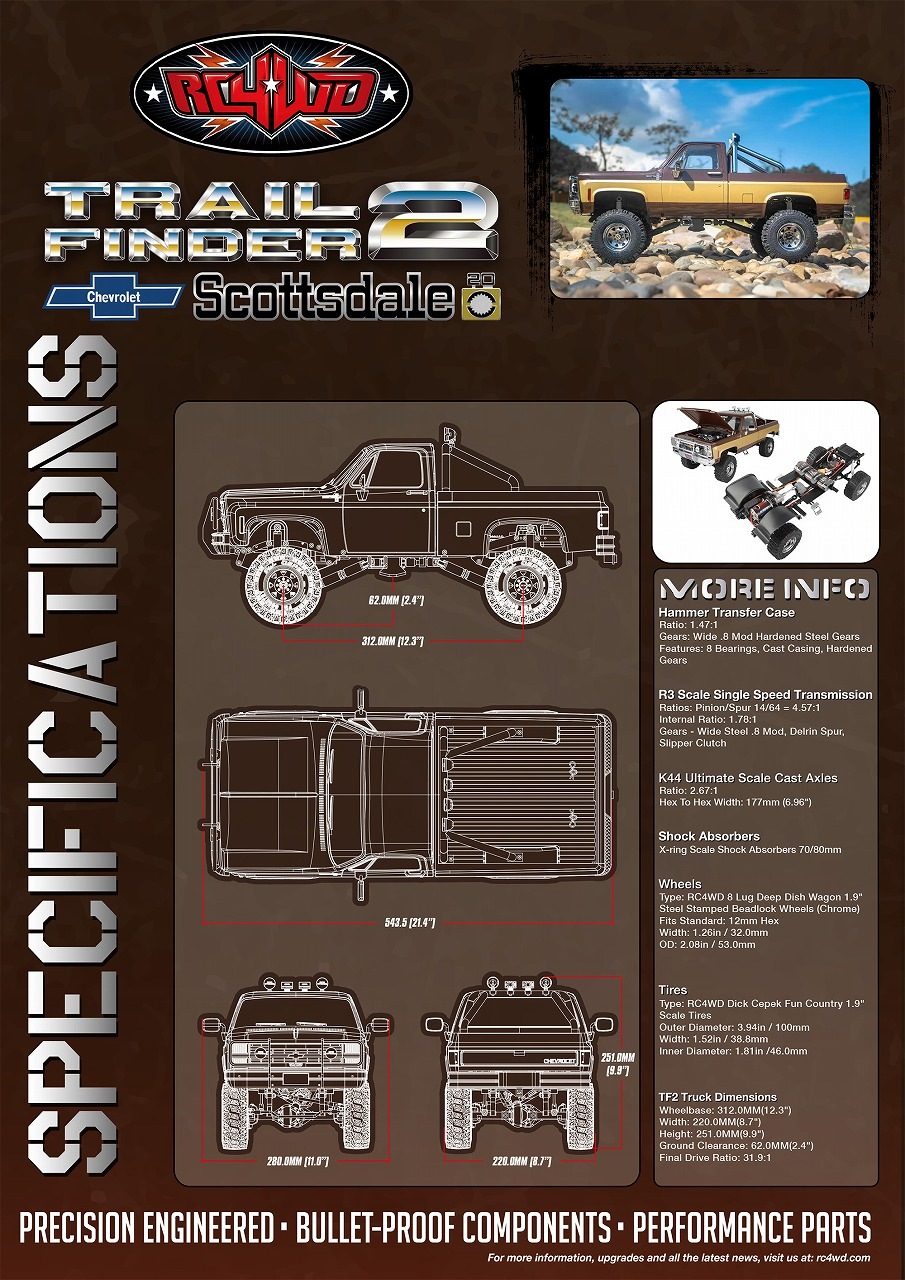 �ں߸�¨Ǽ��RC4WD Trail Finder 2 "LWB" RTR W/ Chevrolet K10 Scottsdale Hard Body Set (Scale Dept. Edition) RC4WD �ȥ쥤��ե��������2 "LWB" RTR ���ܥ졼 K10 �����åĥǡ��� �ϡ��ɥܥǥ����åȡʥ��������ǥ��  �ֹ�: Z-RTR0071