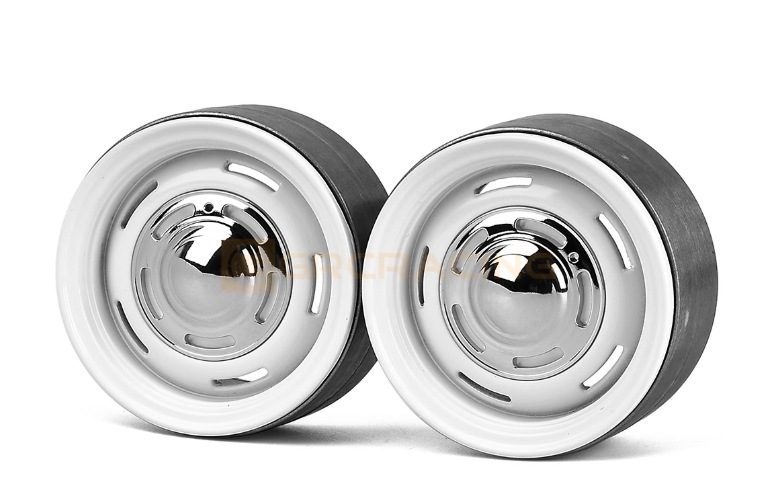 ���ʡں߸�¨Ǽ�ۡ���1���å�4�ܡ�GRC����GRC  1/10 Scale 1.9 Inch Metal Wheels #G12 White�����֡�G130LW