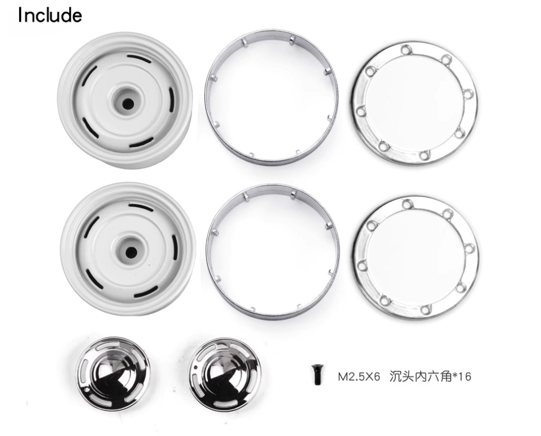 ���ʡں߸�¨Ǽ�ۡ���1���å�4�ܡ�GRC����GRC  1/10 Scale 1.9 Inch Metal Wheels #G12 White�����֡�G130LW