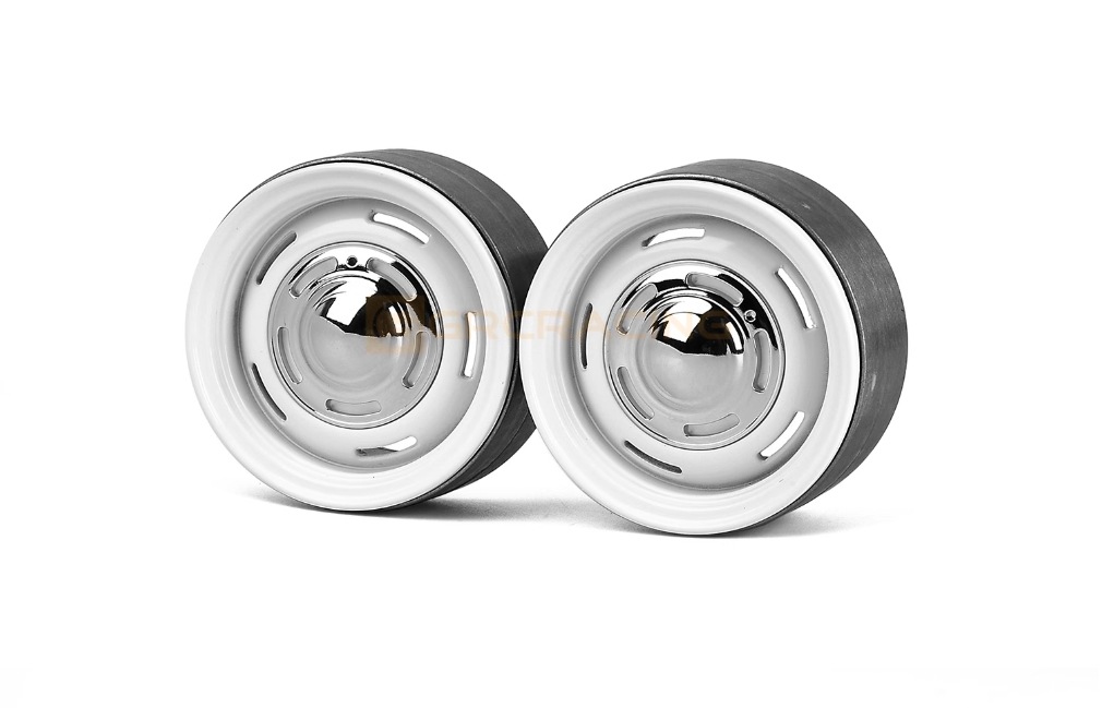 ���ʡں߸�¨Ǽ�ۡ���1���å�4�ܡ�GRC����GRC  1/10 Scale 1.9 Inch Metal Wheels #G12 White�����֡�G130LW