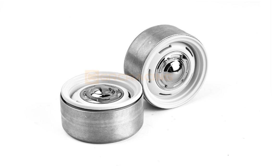 ���ʡں߸�¨Ǽ�ۡ���1���å�4�ܡ�GRC����GRC  1/10 Scale 1.9 Inch Metal Wheels #G12 White�����֡�G130LW