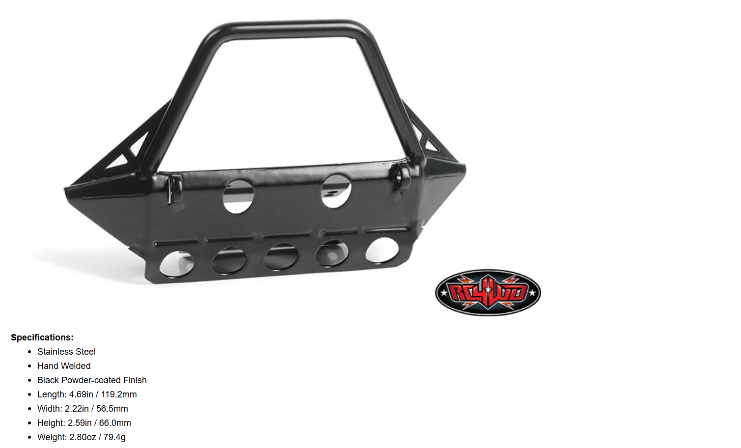 RC4WD Axial SCX10 III Jeep (Gladiator/Wrangler) �� Rough Stuff �᥿��ե���ȥХ�ѡ��ʹ��ѵץ����������ˡ�VVV-C1075