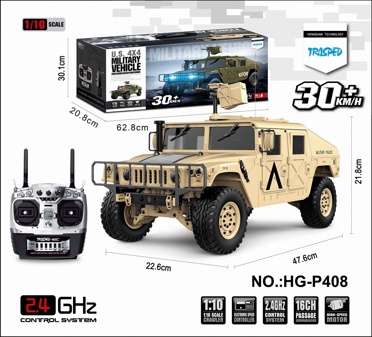 �ڼ���о��ʡ�HG-RC��������ꥫ���Ѽ�ξ�ϥ��������HMMWV�ˡ����֡�HG-P408 �ڥΡ��ޥ��ǡۺ�������16C�ץ��ܡۡڥ饤��/�������/�ʤ���