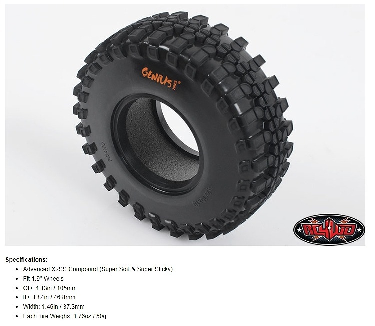 在庫即納】スケールタイヤ RC4WD Genius Sem Limites 2 1.9