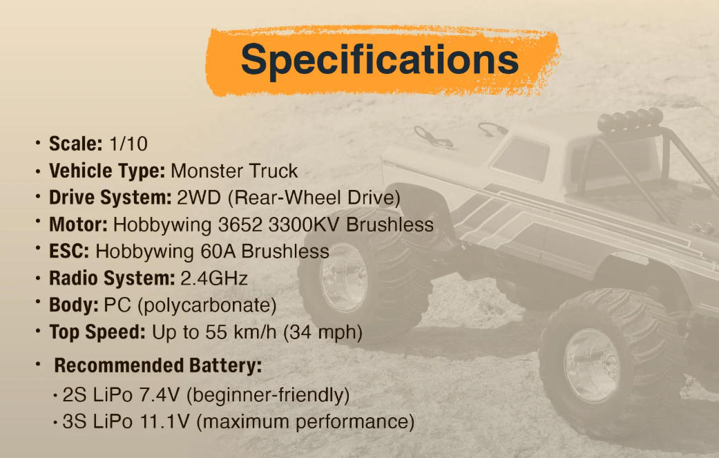 �ڼ���о��ʡ�FMS 1:10 Ford F-100 Monster Truck Brushless RS��RTR���åȡ����֡�FMS11023RSBG-BL�ʽ��Ŵ�ȥХåƥ꡼�դ��ޤ����