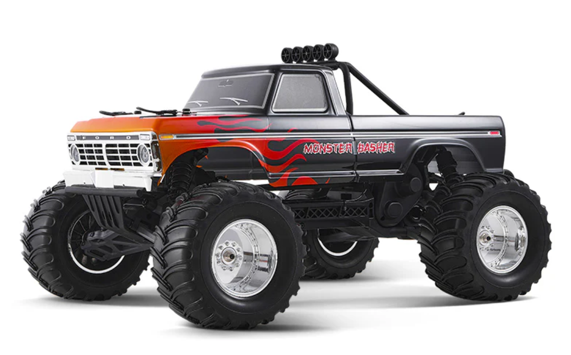 �ڼ���о��ʡ�FMS 1:10 Ford F-100 Monster Truck Brushless RS��RTR���åȡ����֡�FMS11023RSBK-BL�ʽ��Ŵ�ȥХåƥ꡼�դ���