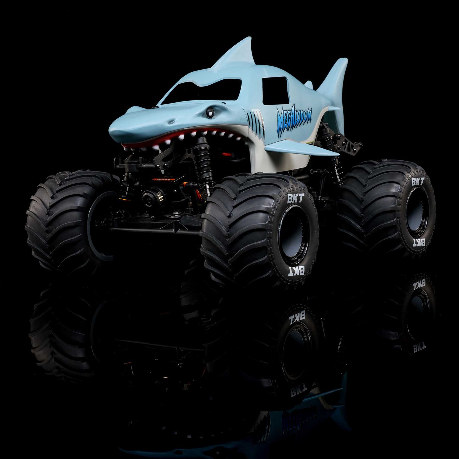 ں߸¨ǼۡHorizon Hobby ۥ饤󡦥ۥӡ LOSI  LMT󥹥 ȥå RTR1/18 Mini LMT Megalodon 2S 4X4 RTR Brushed Monster Truck (Battery & Charger Included), Blue ֡LOS01026T3