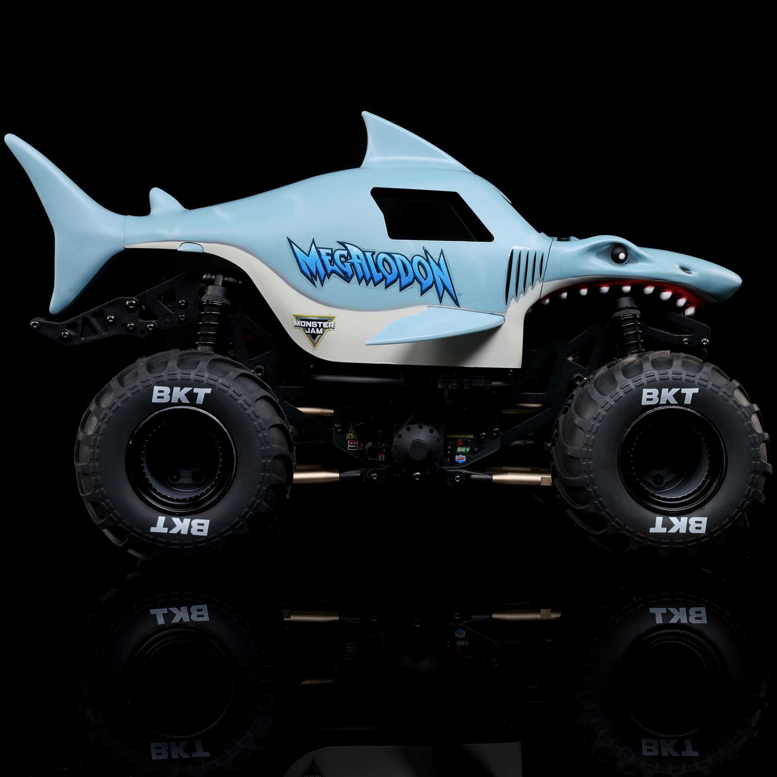 ں߸¨ǼۡHorizon Hobby ۥ饤󡦥ۥӡ LOSI  LMT󥹥 ȥå RTR1/18 Mini LMT Megalodon 2S 4X4 RTR Brushed Monster Truck (Battery & Charger Included), Blue ֡LOS01026T3