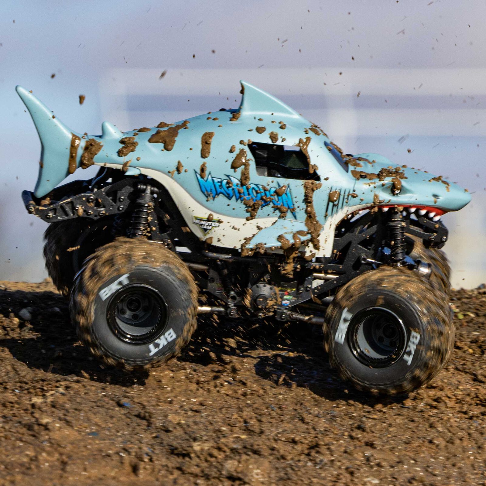ں߸¨ǼۡHorizon Hobby ۥ饤󡦥ۥӡ LOSI  LMT󥹥 ȥå RTR1/18 Mini LMT Megalodon 2S 4X4 RTR Brushed Monster Truck (Battery & Charger Included), Blue ֡LOS01026T3