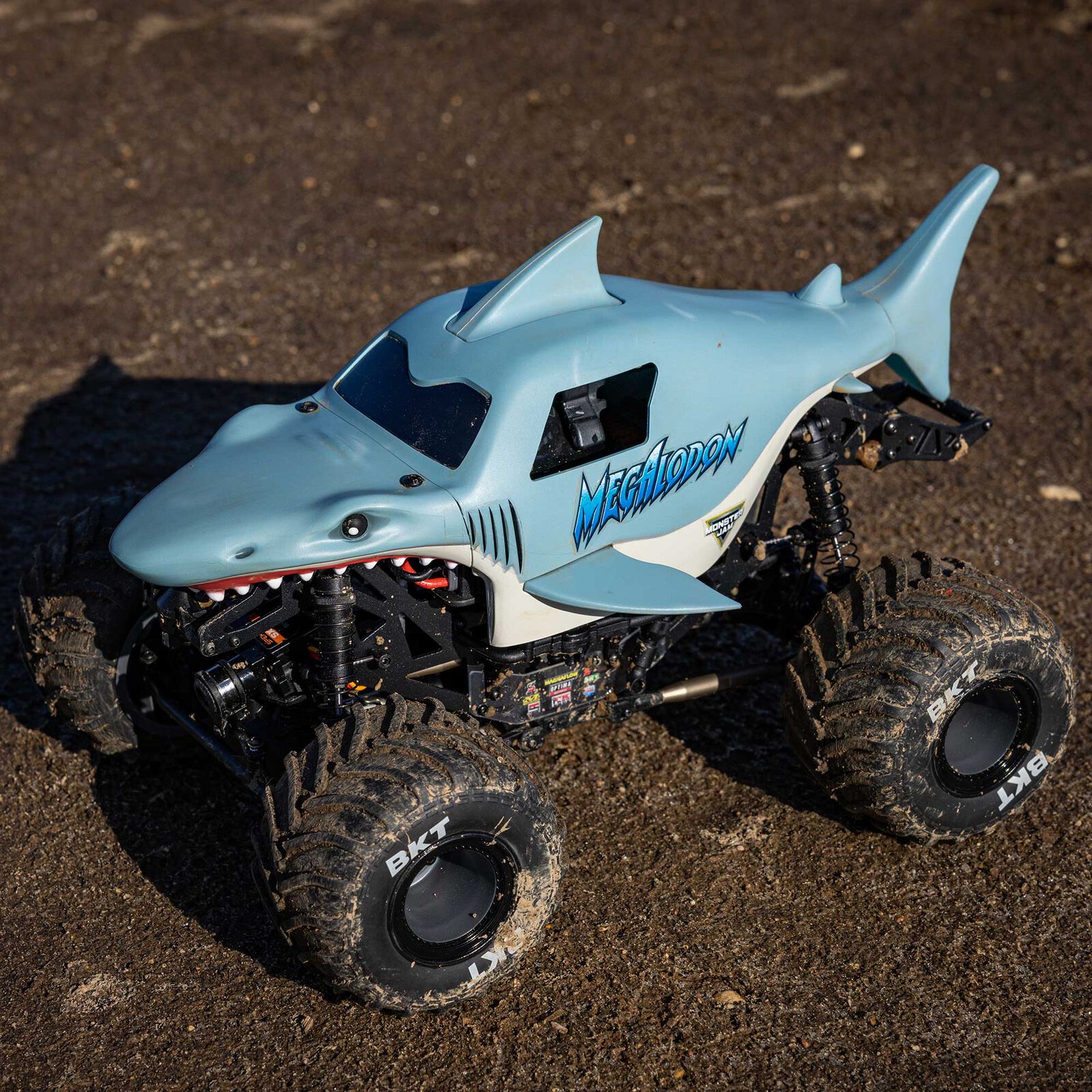 ں߸¨ǼۡHorizon Hobby ۥ饤󡦥ۥӡ LOSI  LMT󥹥 ȥå RTR1/18 Mini LMT Megalodon 2S 4X4 RTR Brushed Monster Truck (Battery & Charger Included), Blue ֡LOS01026T3