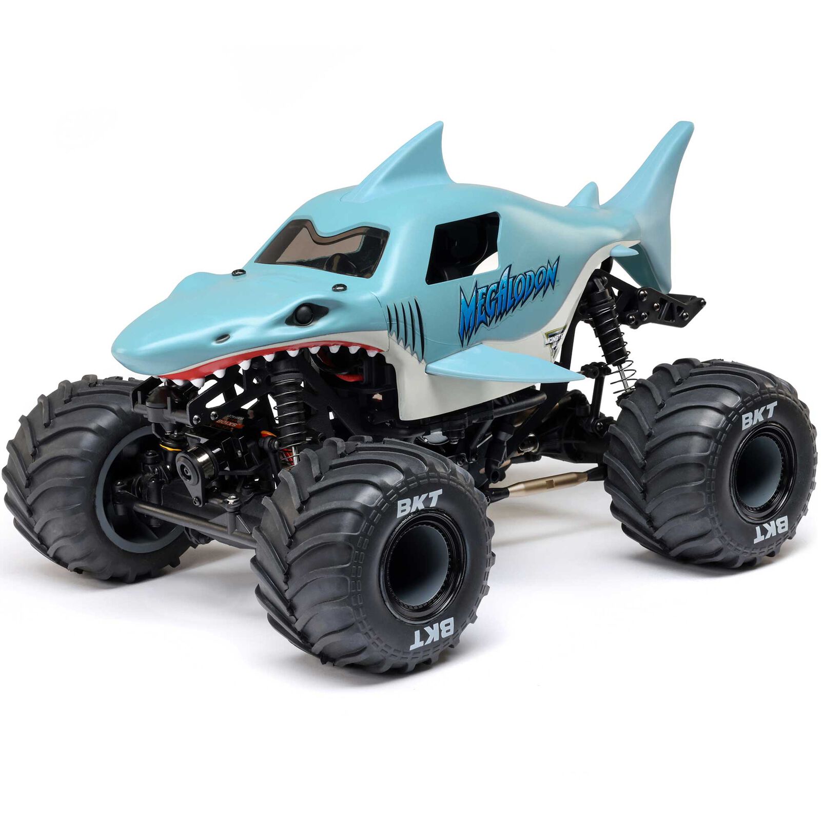 ں߸¨ǼۡHorizon Hobby ۥ饤󡦥ۥӡ LOSI  LMT󥹥 ȥå RTR1/18 Mini LMT Megalodon 2S 4X4 RTR Brushed Monster Truck (Battery & Charger Included), Blue ֡LOS01026T3